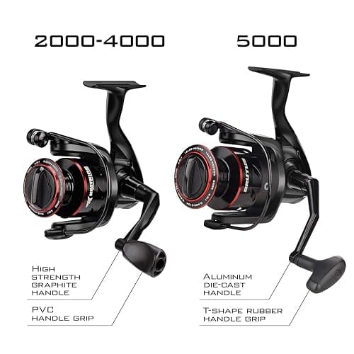 KastKing Brutus Spinning Reel, Freshwater Spinning Fishing Reels, Graphite Frame, CNC Aluminum Spool, 5.2:1 Gear Ratio, 4+1 Ball Bearings thumbnail 4