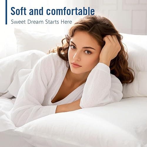 Piwaal Luxury Hotel Pillows for Sleeping 4 Pack,Bed Pillows Queen Size Set of 4,Down Alternative Filling,Pillows for Back,Stomach and Side Sleepers thumbnail 4
