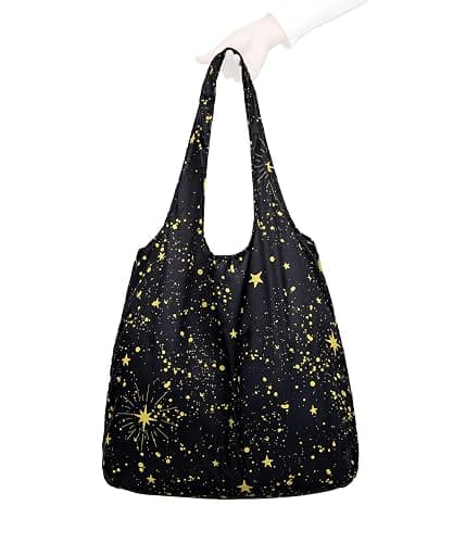 Nanobag Ultra-Lightweight Foldable Tote for Women & Men, Reusable Grocery & Travel Bag, Packable Collapsible Compact Market Essential (Standard Stars) thumbnail 5