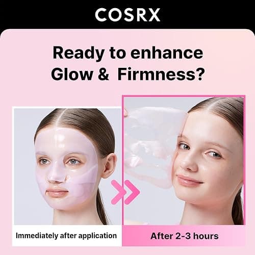 COSRX The Peptide Collagen Lifting Glow Hydrogel Face Masks Skincare 3 EA, Collagen Face Mask, Travel Essentials, Overnight Face Mask, Korean SkinCare thumbnail 2