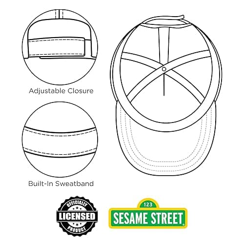 Sesame Street Baseball Cap, Toddler Hats for Boys & Girls Ages 2T-4T, Adjustable Kids Baseball Caps thumbnail 8