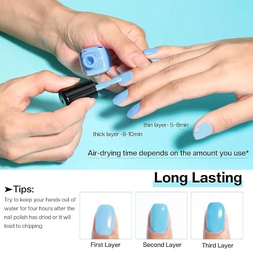 Morovan Bright Nail Polish Set:15 Color Quick Dry Long Lasting Gift Set | 0.27oz Rainbow Toenail Polish Pack Regular Set Fingernail Lacquer Kit Bulk for Women thumbnail 3