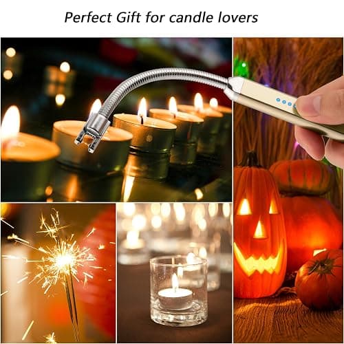MEIRUBY Electric Candle Lighter, Valentine's Day Gifts for Women Mom Men Wife, USB Arc Rechargeable Windproof Long Lighter for Candle BBQ Birthday Housewarming Gift Idals thumbnail 6
