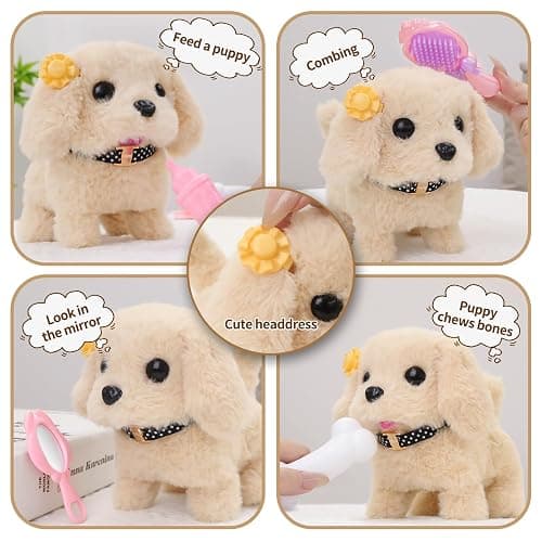 Vanvimen 16 Pcs Robot Puppy Dog Toys for Girls Kids Boys, Realistic Robot Puppy Toys with Walk & Bark, Toy Gifts for 3 4 5 6 Year Old Girls Kids Boys, Ideas 3 4 5 6 Year Old Girls Birthday Gifts thumbnail 5