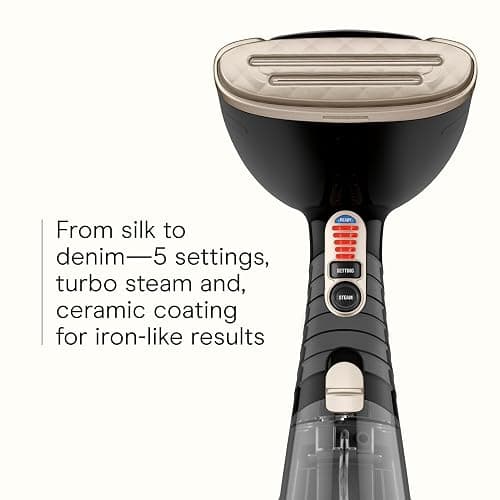 Conair Handheld Garment Steamer for Clothes, Turbo ExtremeSteam 1875W Fabric Steamer, Portable Handheld Design, Strong Penetrating Steam, Amazon Exclusive, Black thumbnail 4