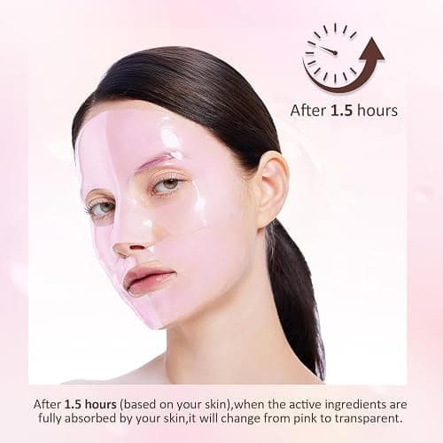 sylvérie Rose Bio-Collagen Face Masks, 10 Pack Hydrating Facial Mask | Skin Care for Women, Moisturizing Beauty Rose Sheet Masks, Spa Gift for Women, Hydrating Mask for All Skin Types thumbnail 7