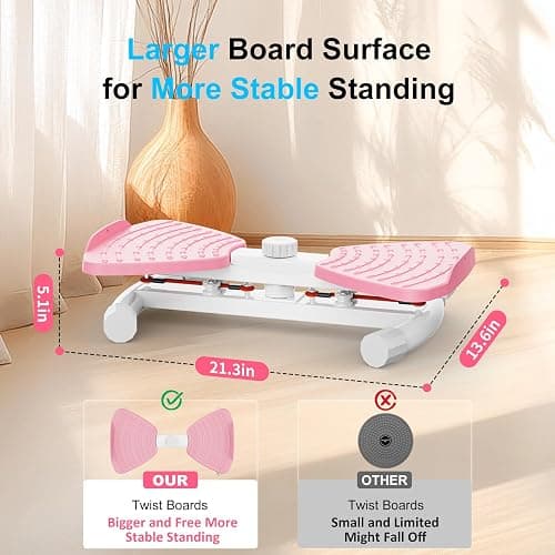 Zieuyend Waist Twister Machine with Resistance Band, Silent Exercise Twist Board for Core & Belly Fat Workout, Non-Slip Home Fitness Disc for Men & Women thumbnail 2