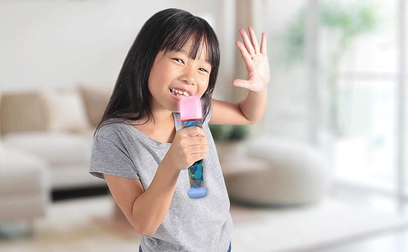 eKids Disney Stitch Karaoke Microphone for Kids, Bluetooth Microphone with Echo Effects and Light Show (Stitch) thumbnail 5