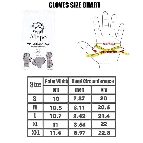 Alepo Genuine Sheepskin Leather Gloves for Men, Winter Warm Touchscreen Texting Cashmere Lined Driving Motorcycle Gloves thumbnail 6