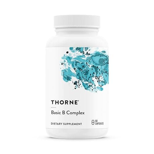 THORNE - Basic B-Complex - Tissue-Ready Vitamin B Complex Supplement with Choline - Supports Cellular Energy Production, Brain Health & Red Blood Cell Formation* - Gluten-Free - 60 Servings - Image 1