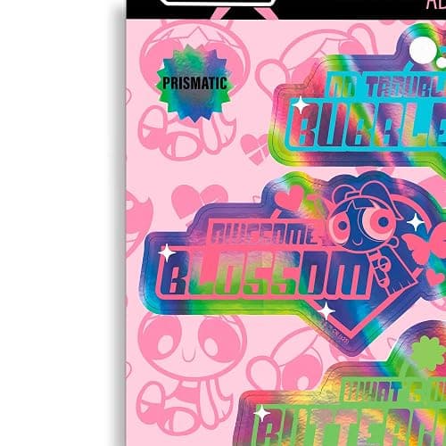 Powerpuff Girls Adhesive Vinyl Decals - Fun Set of Powerpuff Girls Stickers Featuring Blossom, Bubbles and Buttercup, 1 Pack (3 Count) thumbnail 5