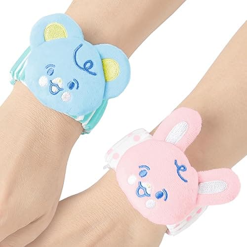LittleForBig Adult Wrist Rattles Soft Adjustable Bracelet with Bell for Adult - Baby Parade Pattern 2-Pack thumbnail 7