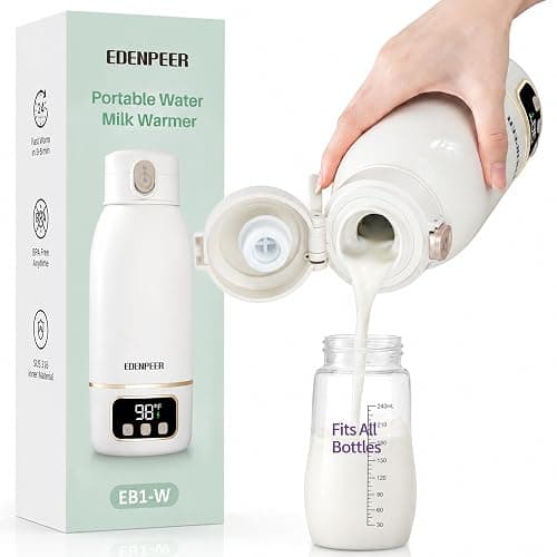 Portable Bottle Warmer for Travel, Heats for Breastmilk & Formula & Water | Precise Temp Control 2X Faster Heating 17 OZ Milk Warmer On the Go Long Battery Life Leak-Proof for Travel & Home Baby Gift - Image 1