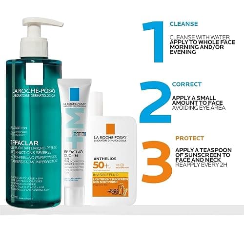La Roche Posay Effaclar, Gel Purificante Micro-Peeling, Per Pelli Grasse a Tendenza Acneica, Azione Detergente, Pelle Levigata, Rimuove Sebo e Impurità, Con Acido Salicilico, LHA e Zinco, 400 ml thumbnail 6