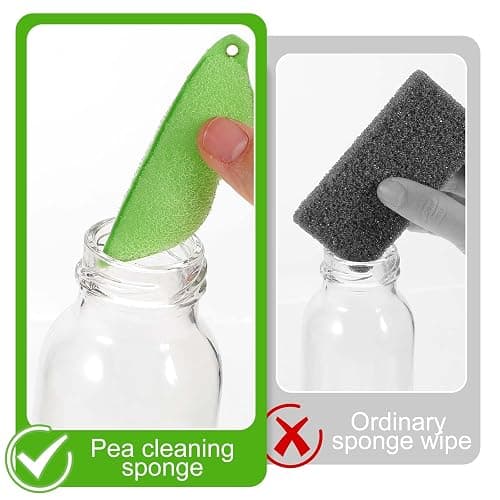 HJZHII 3pcs Beans Bottle Cleaner Sponge, Magic Beans Shaped Bottle Cleaning | Reusable Bottle Sponge Bean Heat Resistance Bottle Brush Internal Cleaning Tools for Small Mouth thumbnail 3
