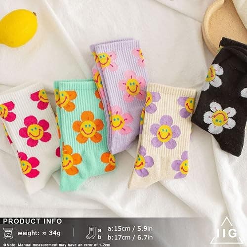 IIG 3-6 Pairs Womens Cute Animal Patterned Funny Novelty Cotton Crew Socks thumbnail 4