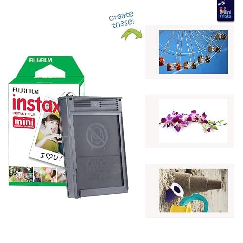 Polaroid Camera + MiniMate Accessory Bundle & Compatible Custom Case + Fuji Instax Film Value Pack (50 Sheets) Flamingo Designer Photo Album (Mint Green) thumbnail 5