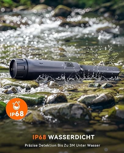 SUNPOW Pinpointer Metalldetektor – Wiederaufladbar, 15h Laufzeit, IP68 Wasserdicht, 360° Hochsensitiv, 50% Tiefenverbesserung & Upgraded Chip, Handheld Schatzsuche für Erwachsene & Kinder thumbnail 6