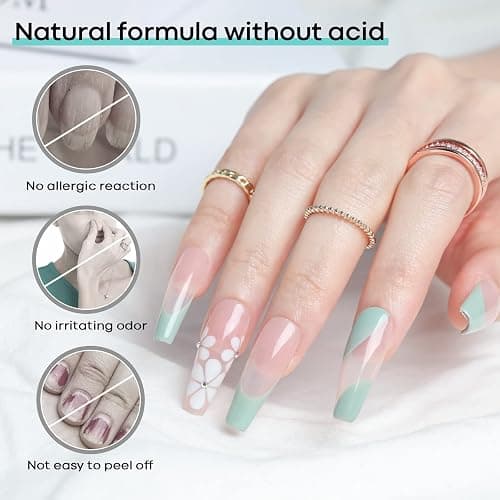 modelones 15 ml Nail Dehydrator and Primer, Acid Free Base Coat Natural Prep Dehydrate & Bond Primer Kit, Hema-Free Acrylic Nail Supplies thumbnail 6