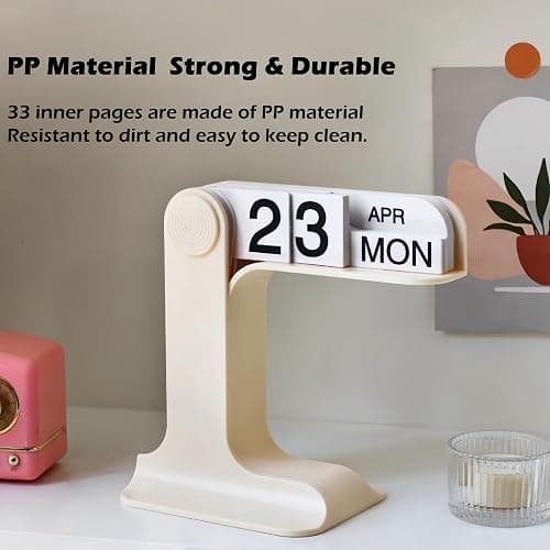 Beleda Flip Perpetual Calendar, Desk Calendar 2025-2026 for Daily Office Home Decor Desktop Ornament Desk Accessories Home Office Decor Monthly Weekly Daily Desktop Perpetual Calendar (Green) thumbnail 6