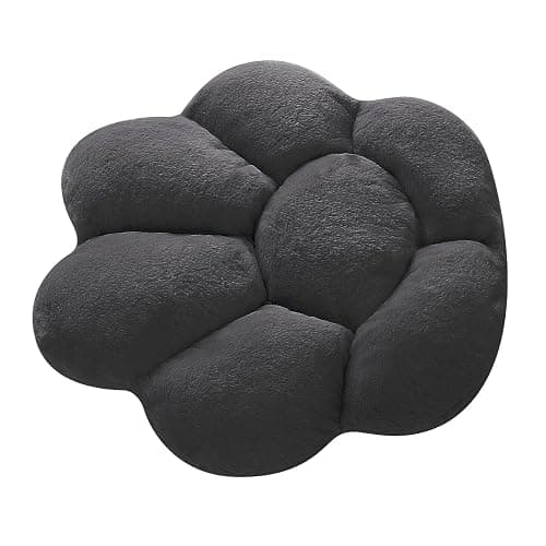 Ditucu Cat Paw Cushion Kawaii Chair Cushions 27.5 x 23.6 inch Cute Stuff Heart-Shaped Seat Pad Comfy Lazy Sofa Office Floor Pillow for Gaming Chairs Room Decor Black thumbnail 5