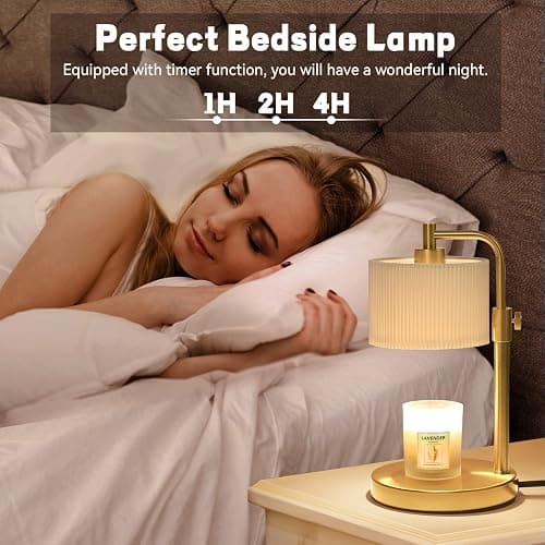 NITOWOLF Candle Warmer Lamp, Candle Lamp Warmer with Timer Adjustable Height Wax Warmer Lamp for Jar Candles, Birthday Gifts for Women Mothers Day Gifts thumbnail 4