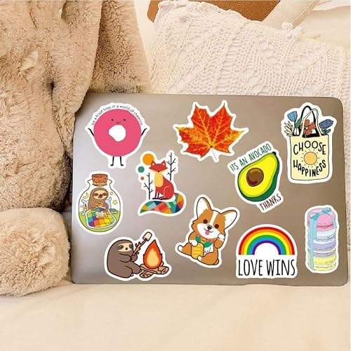 100 Pcs Stickers Aesthetic Waterproof Vinyl Sticker Packs scrapbook autocollant for Kindle Trunk Laptop Water Bottle Hard Hat Skateboard Adults Kids Teens Girls Boys fresh thumbnail 2