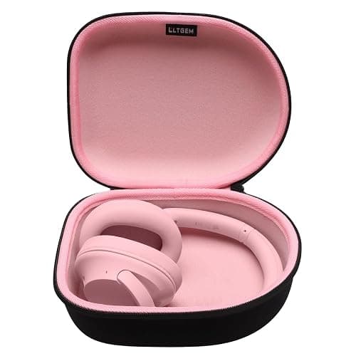 Headphone Headset Case Compatible with JBL, Beats, Sony, Soundcore Anker, Raycon, TOZO, SteelSeries, Logitech, Jabra, Bose, Audio-Technica, Sennheiser Headphones, Black+Pink - Image 1