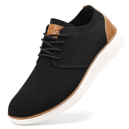 VILOCY Men's Fashion Dress Sneakers Casual Walking Shoes Business Oxfords Comfortable Breathable Lightweight Tennis - Image 1