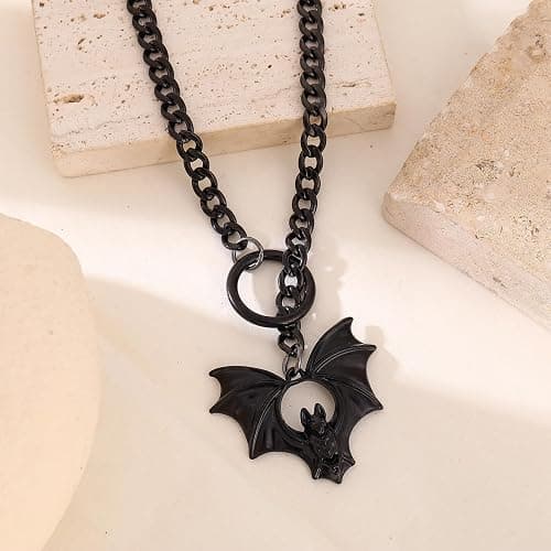 Slip Chain Necklace for Women Gothic Punk Black Stain Steel Lariat Y Necklaces Wrap Choker Necklace with Bar Pendant Punk Rock Collar Choker statement handmade jewelry gift thumbnail 4