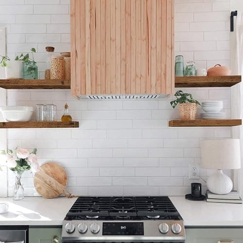 QEEIG Bathroom Floating Shelves for Wall - 15.7" Wall Mounted Shelf Over Toilet Farmhouse Home Decor Display Bookshelf Small 15.7 x 6.7 inch Set of 2, Rustic Brown (008-40BN) thumbnail 8