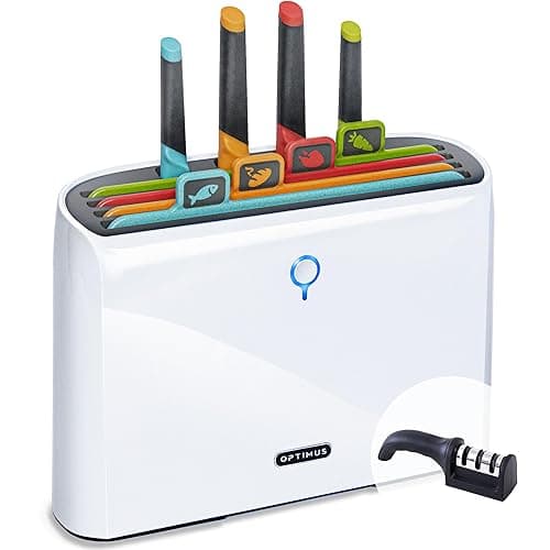 Self Drying Smart Cutting Board and Knife Set