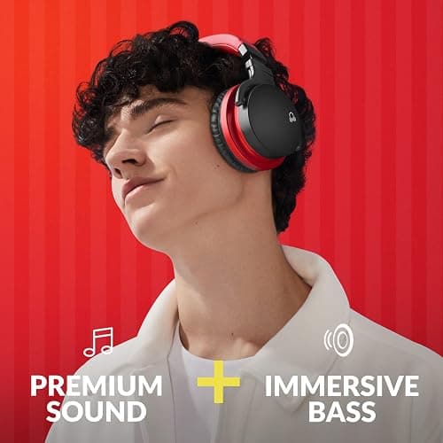 Million Sold Classic E7 Active Noise Cancelling Headphones with Upgraded HD Sound, Wireless Bluetooth Headphones Over The Ear Unequaled Comfort, Vivid Deep Bass, for Home Office Travel Birthday Gift thumbnail 3