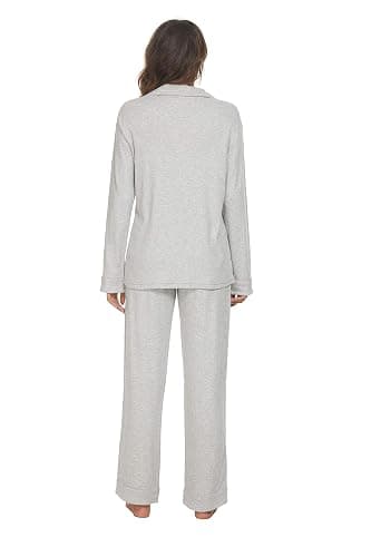 HEARTNICE Womens Pajama Set, Soft Long Sleeve Pajamas & Long Pants with Pockets, Warm Button-up Sleepwear Lounge Pjs thumbnail 3