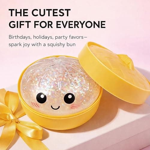 2026 Upgrade Glitter Dumpling - Dumpling Squishy Glitter, Dumplings Stress Ball for Playing, Party, Alone (Pink+Purple) thumbnail 6