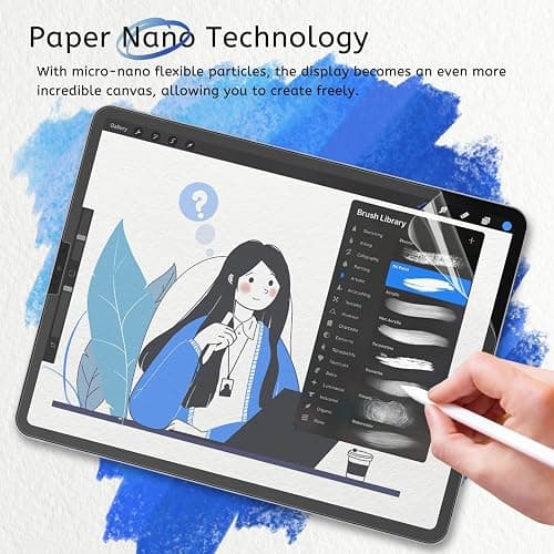 MOBDIK 2 Pack Paperfeel Screen Protector Compatible with iPad Pro 11 (2022&2021&2020&2018)/ iPad Air 5th & Air 4th Generation(10.9 Inch), Crafted for Natural Writing, Anti Glare, Easy Installation thumbnail 4