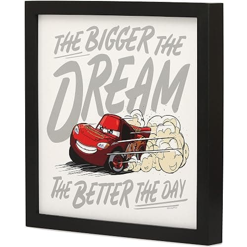 Disney Pixar Cars Lightning McQueen Framed Wall Decor - The Bigger The Dream, The Better The Day thumbnail 2