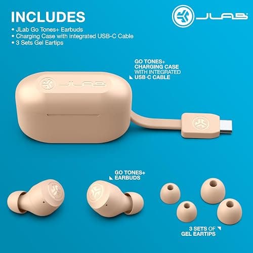 JLab Go Air Pop+ Tones True Wireless Earbuds, in Ear Headphones, Bluetooth Earphones, 35H Playtime Ear Buds, Bluetooth Earbuds with Microphone, USB-C Charging Case, Dual Connect, EQ3 Sound, (474 C) thumbnail 7