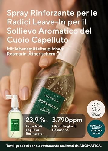 AROMATICA Rinforzatore di radice di rosmarino 3,38 once/100 ml"Spray nutriente per il cuoio capelluto con olio essenziale di rosmarino alimentare"Allevia il prurito,il cuoio capelluto secco e squamoso thumbnail 2