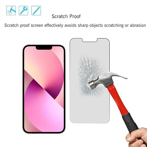 Ailun 2Pack Privacy Screen Protector for iPhone 13 [6.1 inch] + 2 Pack Camera Lens Protector, Anti Spy Private Tempered Glass Film,[9H Hardness] - HD thumbnail 5