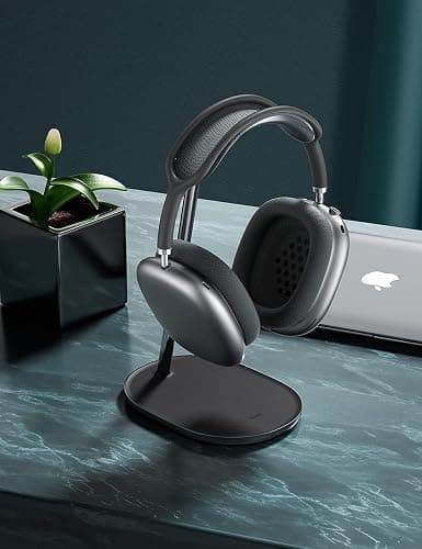 BENKS Desktop Headphone Stand Universal Headset Holder Hanger Mount with Protective Silicone Pad, Gaming Headset Accessories, Compatible with AirPods Max, Beats, Bose, Sony and so on(Black) thumbnail 2