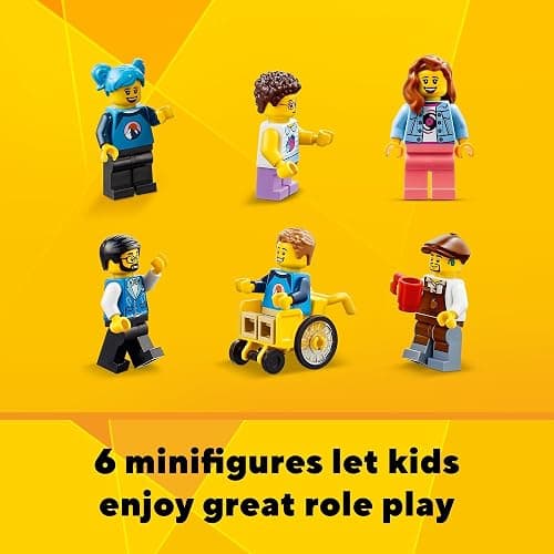 LEGO Creator 3 in 1 Main Street Building Toy Set, Features a Toy City, Art Deco Building, Market Street, Hotel, Café, Music Store and 6 Minifigures, Endless Play Possibilities for Kids, 31141 thumbnail 6