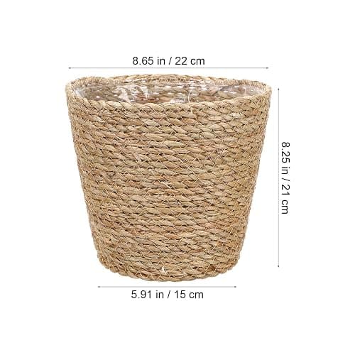 Balacoo Woven Plant Basket: Pot Basket Planter Seagrass Basket Wicker Baskets Natural Storage Pot for Storage Laundry thumbnail 3
