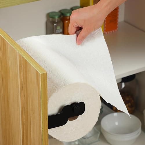 Zunto Black Under Cabinet Paper Towel Holder - Stainless Steel - Black - SUS304 thumbnail 4
