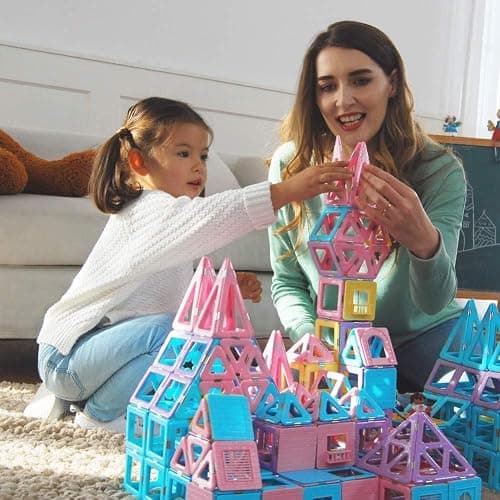 MAGBLOCK Magnetic Building Blocks Set, Upgraded Magnetic Tiles Toys for 3 4 5 6 7 8+ Year Old Girls, 103pcs Magnet Toys for Toddlers Boys and Girls 3-5 thumbnail 8