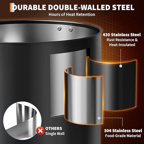 Garvee 18 L/120 Cups Coffee Urn- 4.8 gal Double Wall Commerical Coffee Maker for Buffet Catering Wedding Gathering,Large Capacity Hot Coffee Dispenser,Stainless Steel Hot Water Urn-Black thumbnail 6