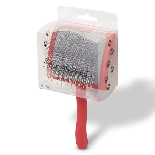 Chris Christensen Big G Dog Slicker Brush for Dogs (Goldendoodles, Labradoodles, Poodles), Groom Like a Professional, Fluff Detangle Style, Saves Time Energy, Coral, Large thumbnail 8