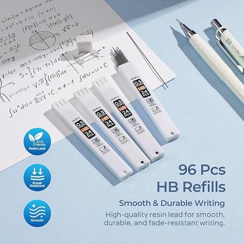 Nicpro Cute Mechanical Pencil Set, 4PCS 0.5mm Pastel Drafting Pencils with 4 Tube HB Lead Refills, 4B Erasers, Rotary Retractable Eraser and Eraser Refill for Writing Sketching Back to School Supplies thumbnail 5