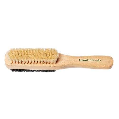 GranNaturals Double Sided Boar Bristle Hair Brush - Soft Hard Finishing & Smoothing Hairbrush for Slick Back to Style, Polish, & Lay Down Hair Flat to Create a Sleek Hairstyle for Bun, Slickback thumbnail 6