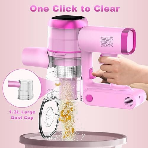 Tikom V500 Cordless Vacuum Cleaner for Home, 40000Pa/450W Stick Vacuum with LED Touch Screen, Charging Wall Dock, Anti-Tangle, Lightweight Handheld Vacuum for Pet Hair, Hard Floor, Carpet thumbnail 8
